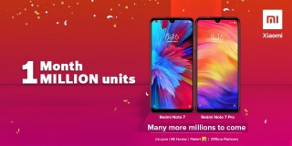Серия Xiaomi Redmi Note 7 продано более 1 миллиона единиц в месяц
